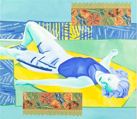 ELISA GALLENCA (1971-) Perdutamente 2007acrilico su tela cm 71x80firmato,...