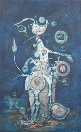 PERSICO MARIO (1930-) Il venditore di alvi 1959olio su tela cm...