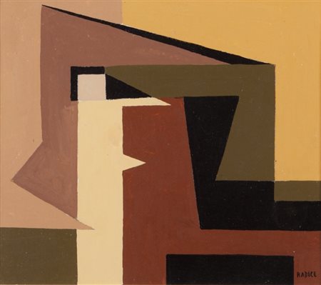 MARIO RADICE (1900-1987) Senza titolo 1950-51olio su tela cm 30x35firmato in...