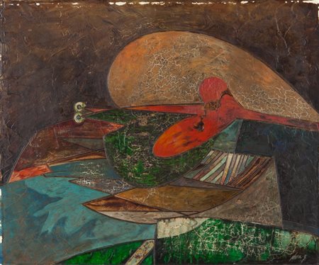 GIANNI DOVA (1925-1991) Urlo intorno al nidoolio su tela cm 50x60firmato in...