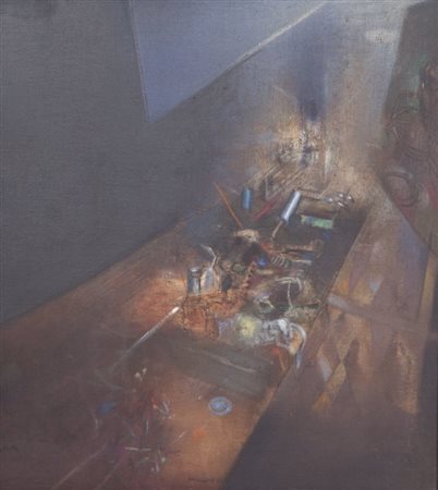 GIANFRANCO FERRONI (1927-2001) Senza titolo 1960olio su tela cm...