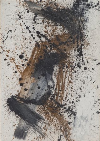 TOTI SCIALOJA (1914-1998) Composizione 1989olio su carta intelata cm...