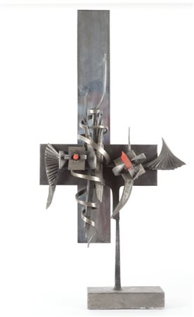 AGENORE FABBRI (1911-1998) Personaggio II 1968ferro stagnato cm 76x19x18...