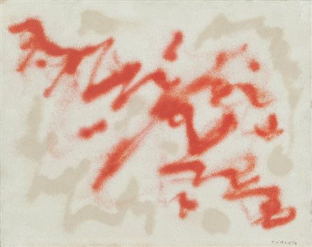 GIULIO TURCATO (1912-1995) Menton acrilico su tela cm 40x50firmato in basso a...