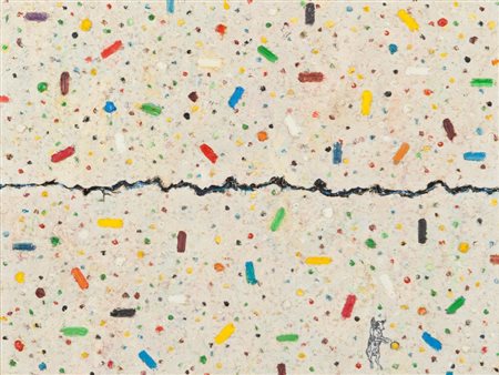 AGENORE FABBRI (1911-1998) Cane nei giardini pubblici 1983olio su tela cm...