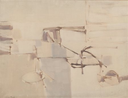 SERGIO ROMITI (1928-2000) Riflessi 1952olio su tela cm 50x65firmato in basso...