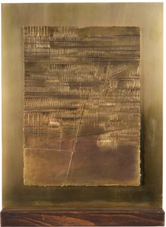 ARNALDO POMODORO (1926-) Lettera del cuore, 1976-1977bronzo cm 45×35 [esclusa...