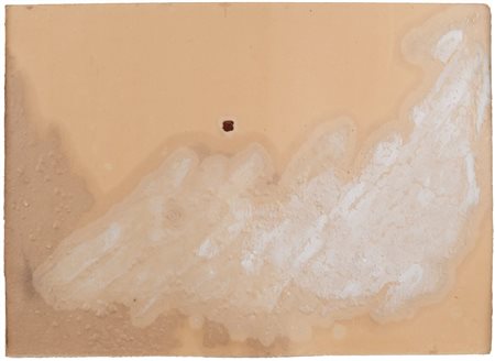 PIERPAOLO CALZOLARI (1943-) Senza titolo 1969sale e petalo di rosa su carta...