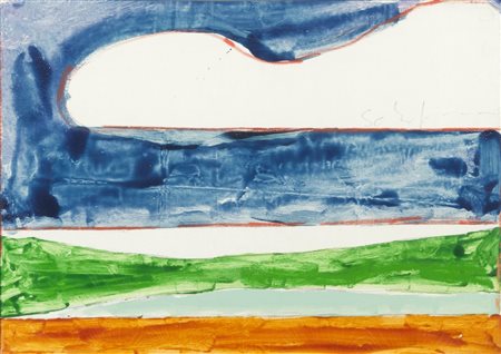 MARIO SCHIFANO (1934-1998) Paesaggio anemico (prima metà anni '70)smalto e...