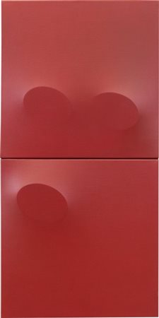 TURI SIMETI (1929-) Dittico rosso 2010acrilico su tela sagomata cm...
