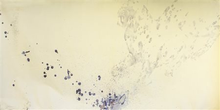 OMAR GALLIANI (1954-) Senza titolo 1982acquerello su tela cm 158x305firmato e...