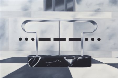 THORSTEN KIRCHOFF (1960-) "...___..."1988olio su tela cm 100x150firmato,...