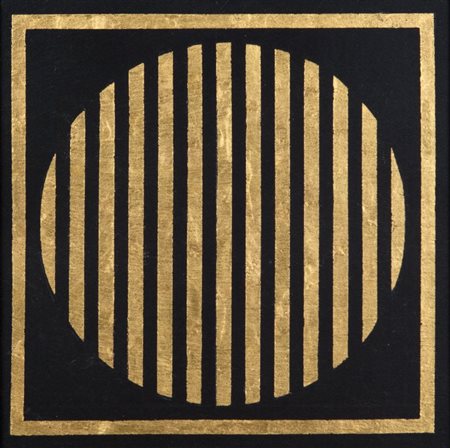 ELIO MARCHEGIANI (1929-) Grammature d'oro K.24 1977acrilico e foglia d'oro su...