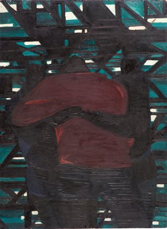 TITINA MASELLI (1924-2005) Titolo IV 1954olio su tavola cm 98x72firmato,...