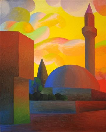 SALVO (1947-2015) Senza titolo 1991olio su tela cm 100x80firmato e datato sul...