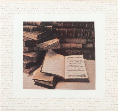 GIULIO PAOLINI (1940-) Senza titolo 1973collage cm 34x36,4firmato e datato...