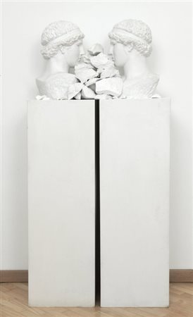 GIULIO PAOLINI (1940-) L'altra figura 1983due calchi di gesso interi e uno in...