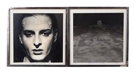 URS LUTHI (1947-) Return to sender 1975stampa ai sali d'argento vintage cm...