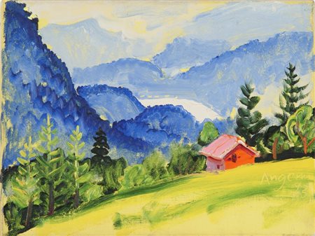 ANGERMANN PETER (1945-) Senza titolo 1993olio su tela cm 30x40firmato e...