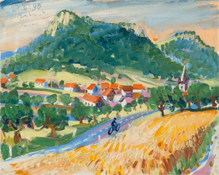 ANGERMANN PETER (1945-) Lentenbach 1990olio su tela cm 40x50firmato, datato e...