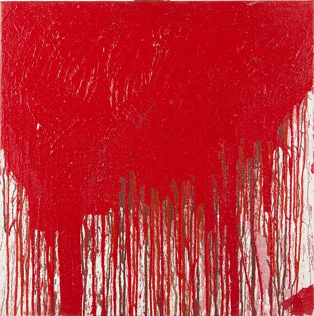 HERMANN NITSCH (1938-) Senza titolo 2009acrilico su tela cm 100x100firmato e...