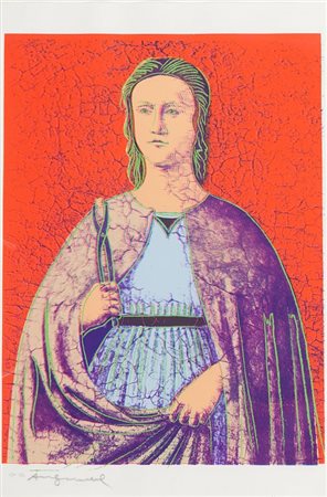 ANDY WARHOL (1928-1987) Saint Apollonia 1984serigrafia su carta Essex Offset...