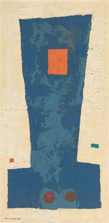 WERNER GRAEFF (1901-1978) Blatur 1 1960olio su tela cm 80x40firmato in basso...