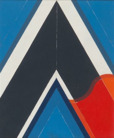 HIDETOSHI NAGASAWA (1940-) Senza titolo 1967acrilico su carta collage su tela...