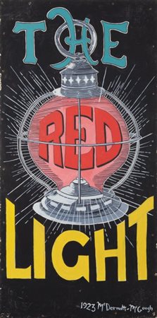 MC DERMOTT & MC GOUGH (-) The red light 1985olio su pannello di metallo...