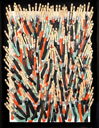 FERNANDEZ ARMAN (1928-2005) Senza titolo 1994tecnica mista su tela cm...