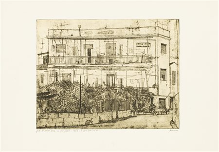RENZO BIASION (1914-1996)Firenze, casa in periferia - La casa delle cicale,...