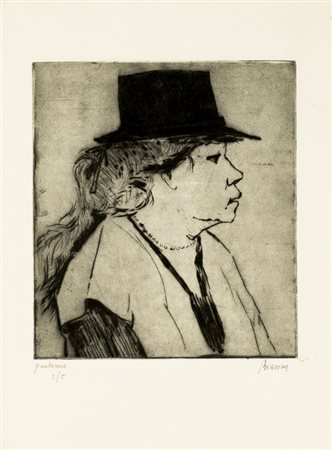 RENZO BIASION (1914-1996)Senza TitoloPuntaseccaLastra cm 18x15,5Foglio cm...