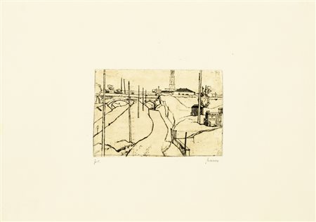 RENZO BIASION (1914-1996)Senza TitoloIncisioneLastra cm 13,5x20Foglio cm...