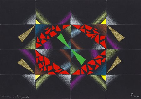 ENNIO FINZI (1931)Alternando lo sguardoTecnica mista e collage su cartoncino...