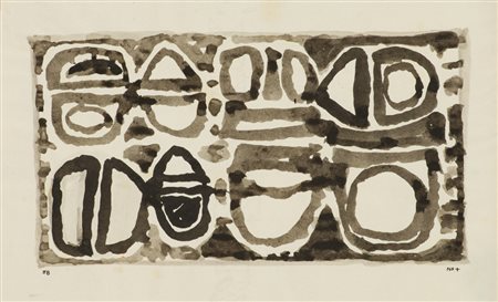 ROMANO NOTARI (1933)Senza Titolo, 1958Tecnica mista su carta applicata su...