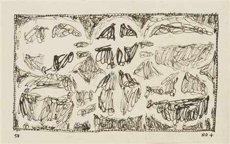 ROMANO NOTARI (1933)Senza Titolo, 1958Tecnica mista su carta applicata su...