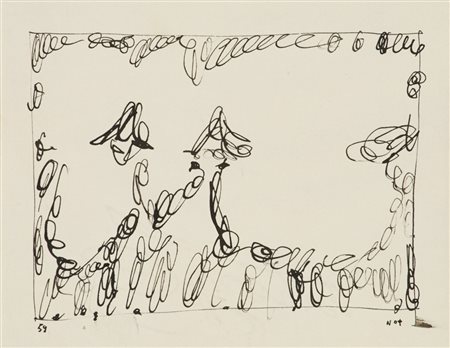 ROMANO NOTARI (1933)Senza Titolo, 1959Tecnica mista su carta applicata su...