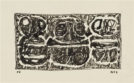 ROMANO NOTARI (1933)Senza Titolo, 1958Tecnica mista su carta applicata su...