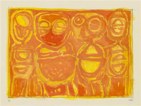 ROMANO NOTARI (1933)Senza Titolo, 1958Tecnica mista su carta applicata su...