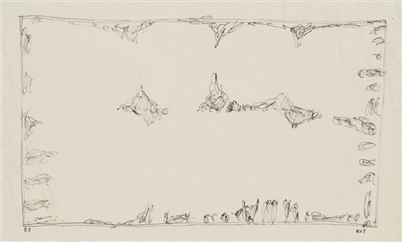 ROMANO NOTARI (1933)Senza Titolo, 1985China su carta applicata su...