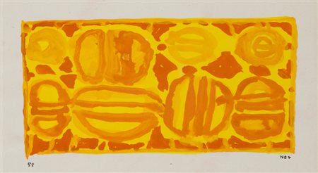 ROMANO NOTARI (1933)Senza Titolo, 1958Tecnica mista su carta applicata su...