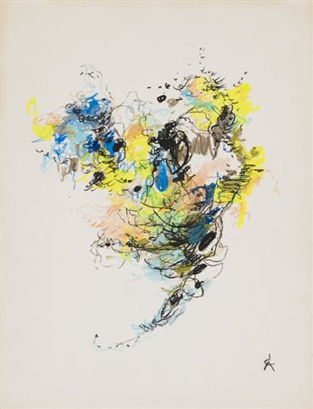 ROLF CAVAEL (1898-1979)Senza TitoloTecnica mista su cartoncinocm 32,5x25Firma...