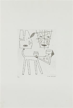 VICTOR BRAUNER (1903-1966)Senza TitoloIncisioneLastra cm 24x20Foglio cm...