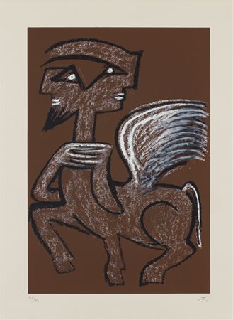ROBERTO SEBASTIAN MATTA (1911-2002)Giano BifronteSerigrafia cm 89x66Firma e...