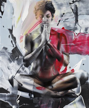 PIER TOFFOLETTI (1957)Body splash 18-615Olio su telacm 60x50Firma al...