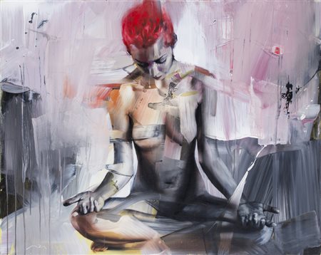 PIER TOFFOLETTI (1957)Body splash 5-515Olio su telacm 80x100x4Firma al...