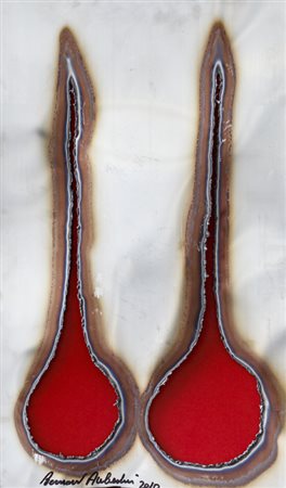 BERNARD AUBERTIN (1934-2015)Fer Brulé, 2010Lamiera bruciatacm 49x30Firma e...