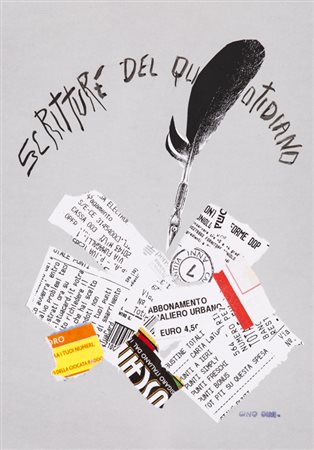 GINO GINI (1939)Scritture del quotidianoTecnica mista e collage su...