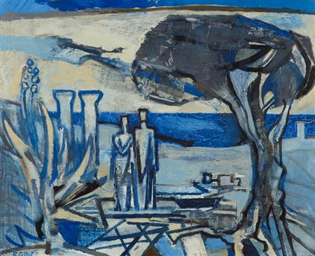 FRANÇOISE GILOT (1921)Senza TitoloOlio su telacm 22x27,5Firma al fronteTimbro...