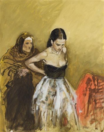 ALBERTO SUGHI (1928-2012)Senza TitoloOlio su telacm 92x73Firma al...